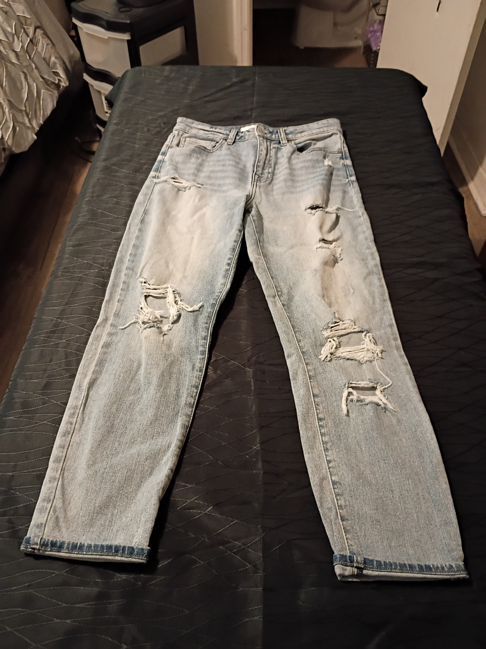 eunina Light Blue Straight Leg Men's Jeans
